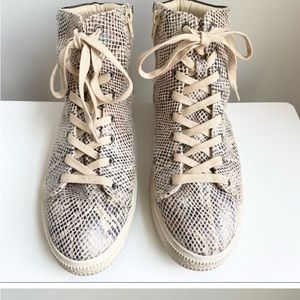 Band of Gypsies Brings Bohemia to Women’s Python Animal Print high top sneakers